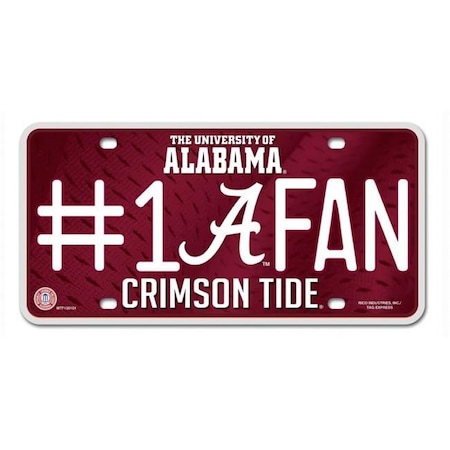 Rico Industries Alabama Crimson Tide License Plate No 1 Fan 9474636269